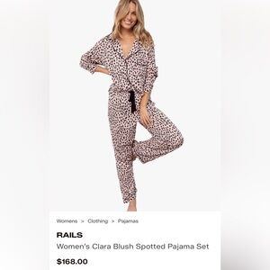 Rails women's Clara pajama set in a blush spotted print Size S